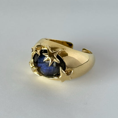 [ blue labradorite ] twinkle ring gold