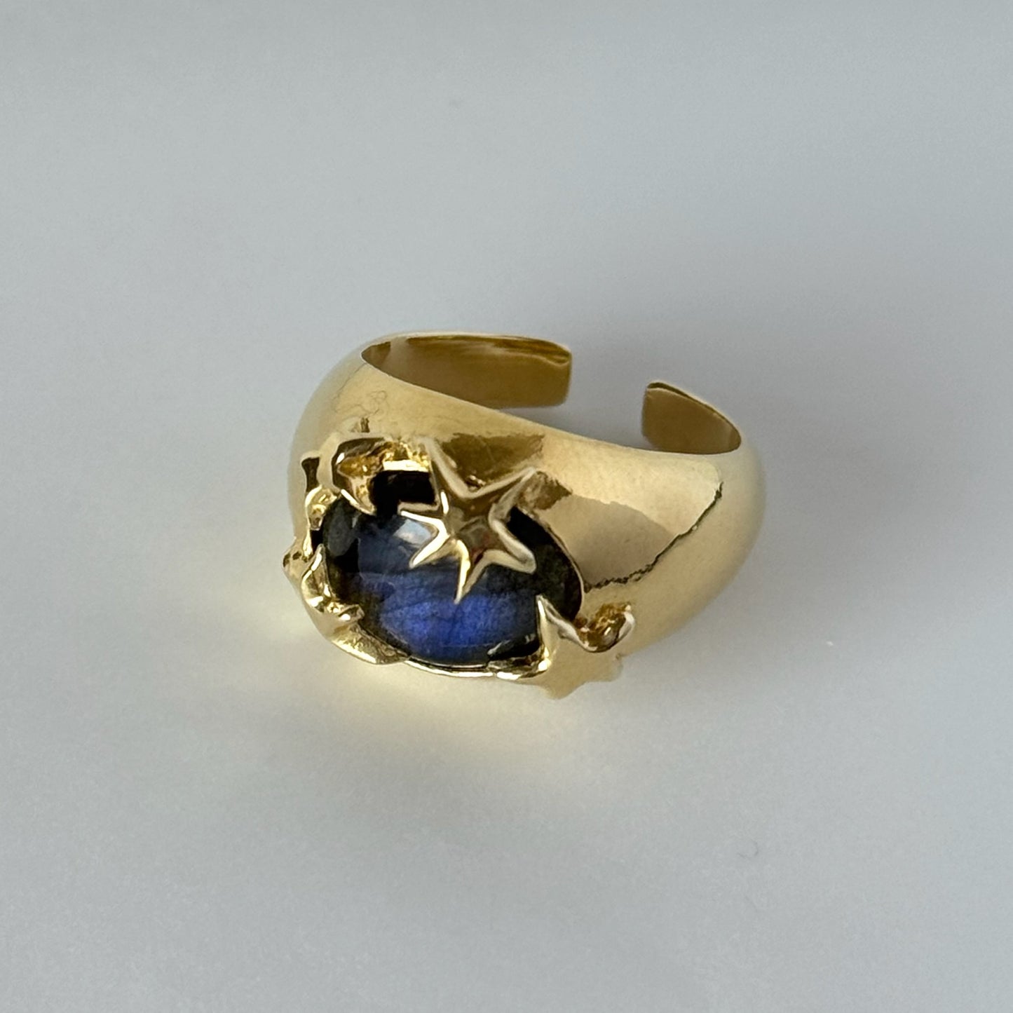[ blue labradorite ] twinkle ring gold
