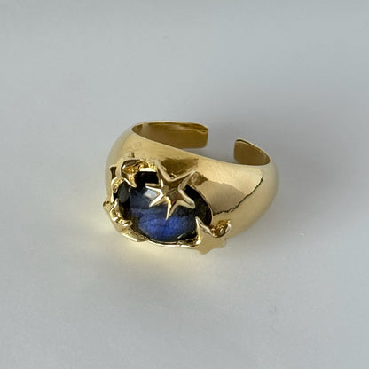 [ blue labradorite ] twinkle ring gold