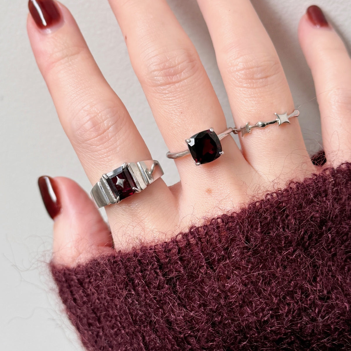 [ mozambique garnet ] telescope silver