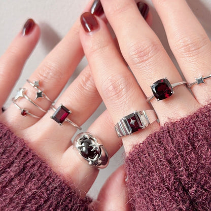 [ mozambique garnet ] telescope silver