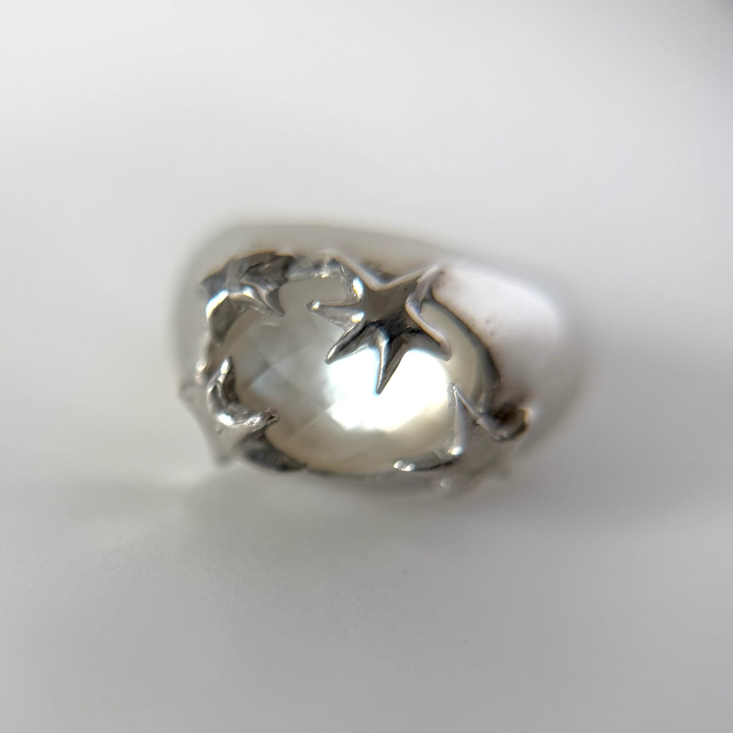[ mother of pearl doublet ] twinkle ring silver
