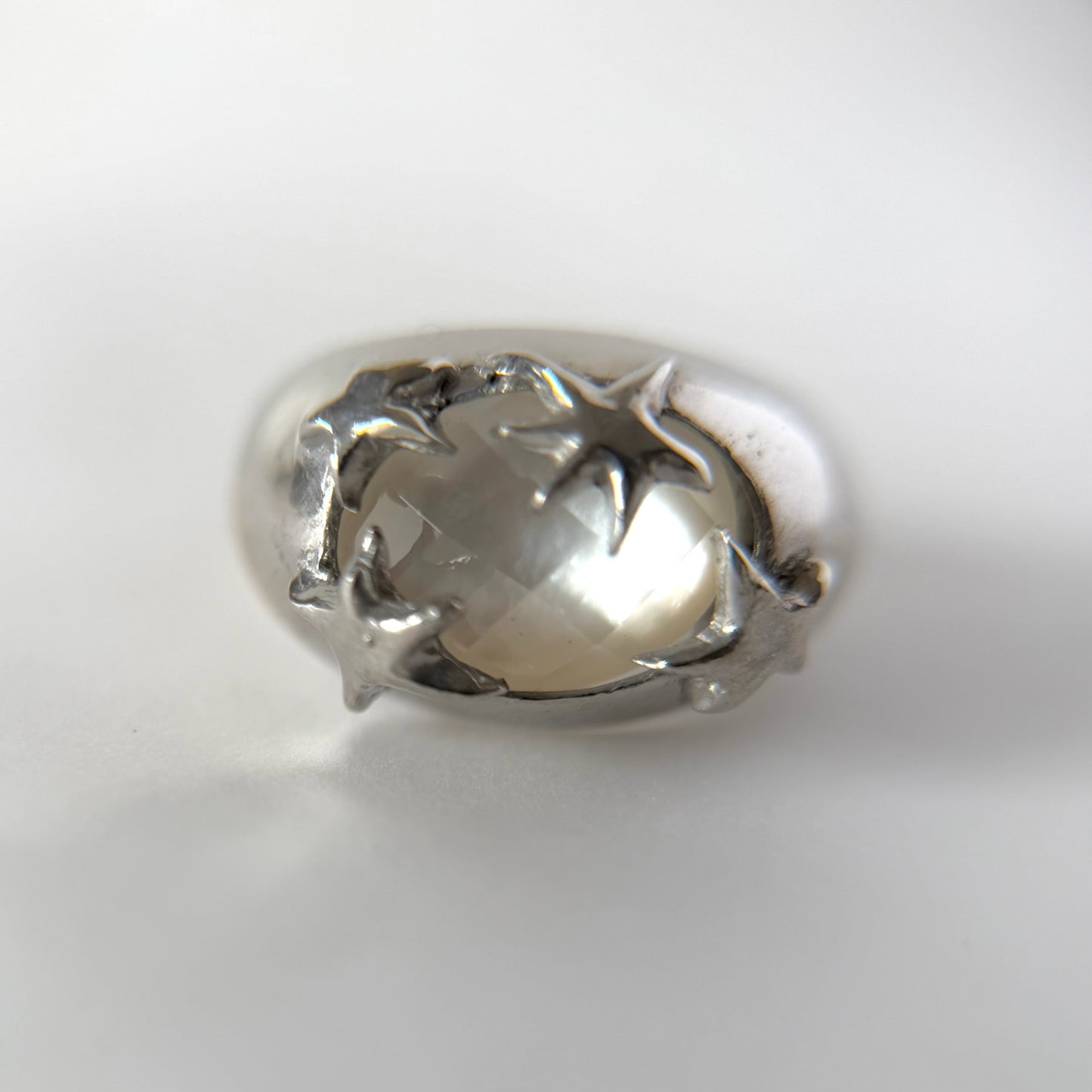 [ mother of pearl doublet ] twinkle ring silver