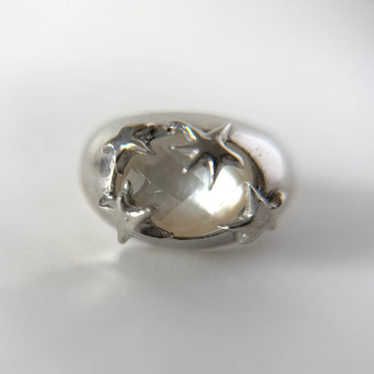 [ mother of pearl doublet ] twinkle ring silver