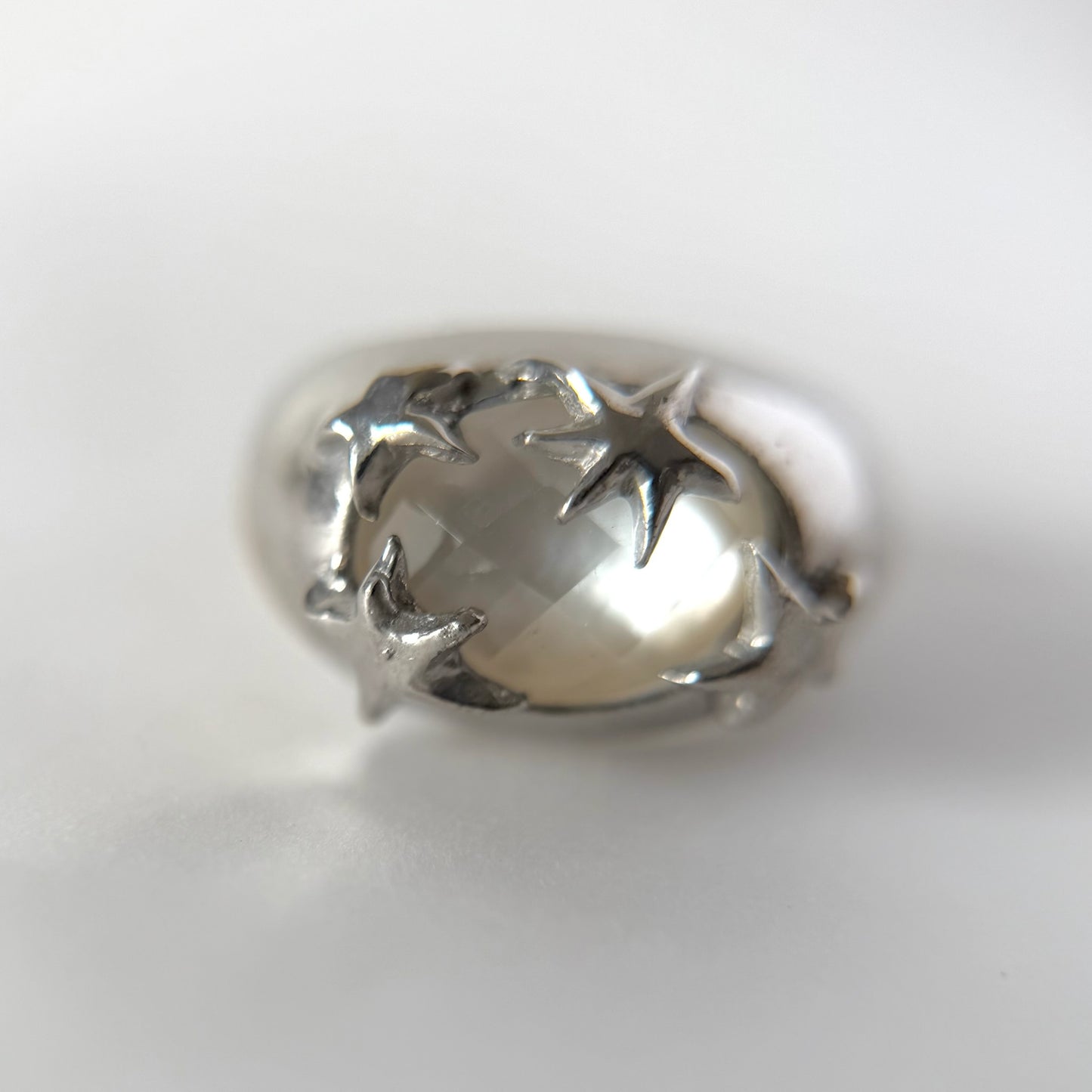 [ mother of pearl doublet ] twinkle ring silver