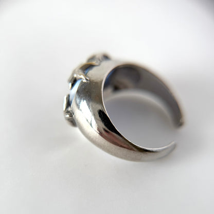 [ star blue ] twinkle ring silver