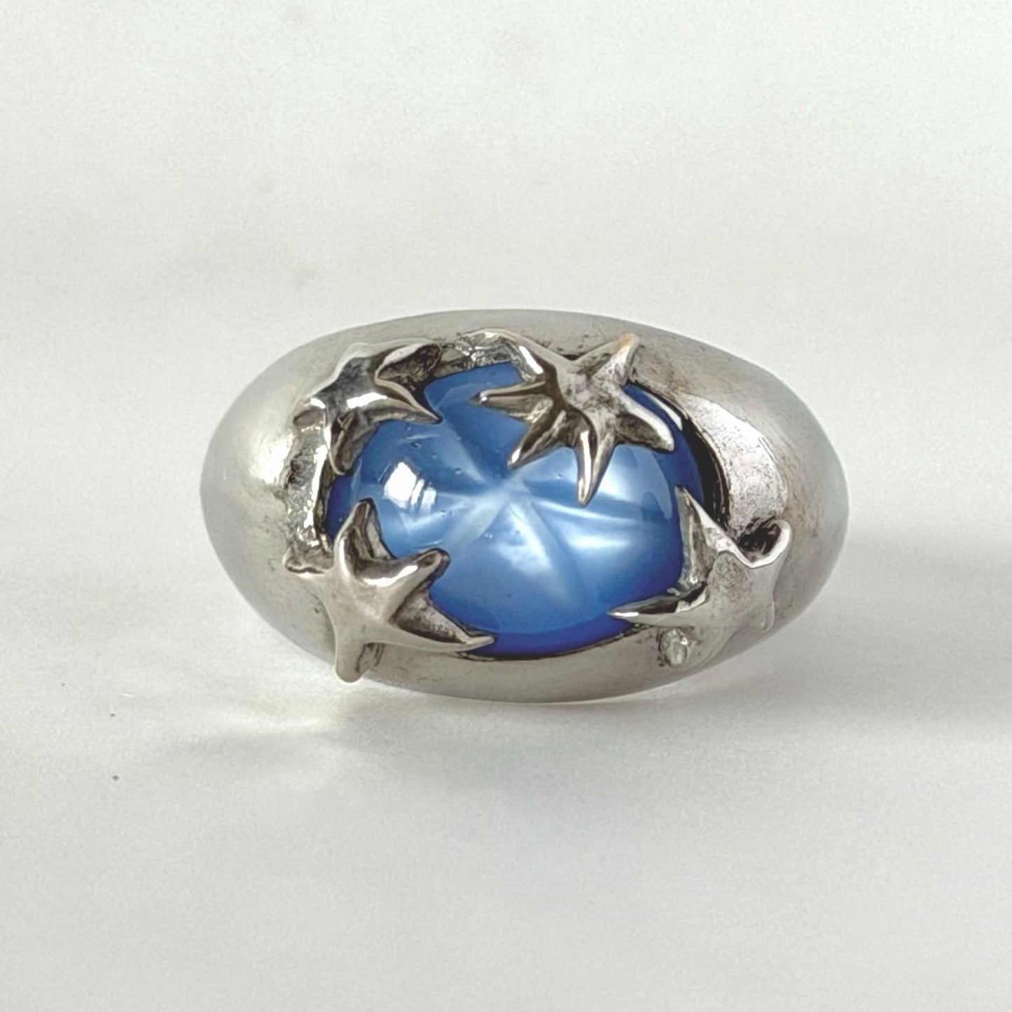 [ star blue ] twinkle ring silver