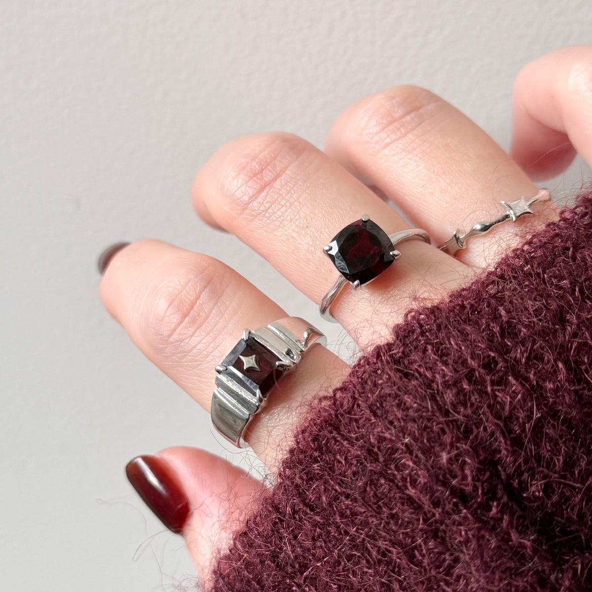 [ mozambique garnet ] telescope silver