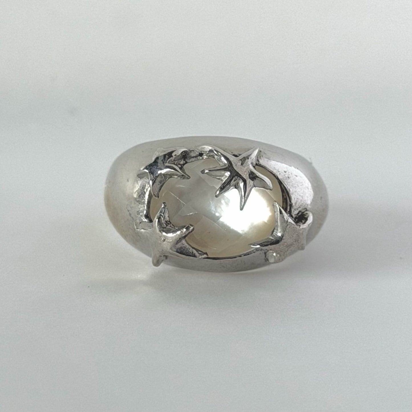 [ mother of pearl doublet ] twinkle ring silver