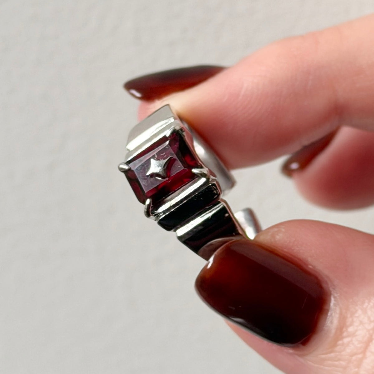 [ mozambique garnet ] telescope silver