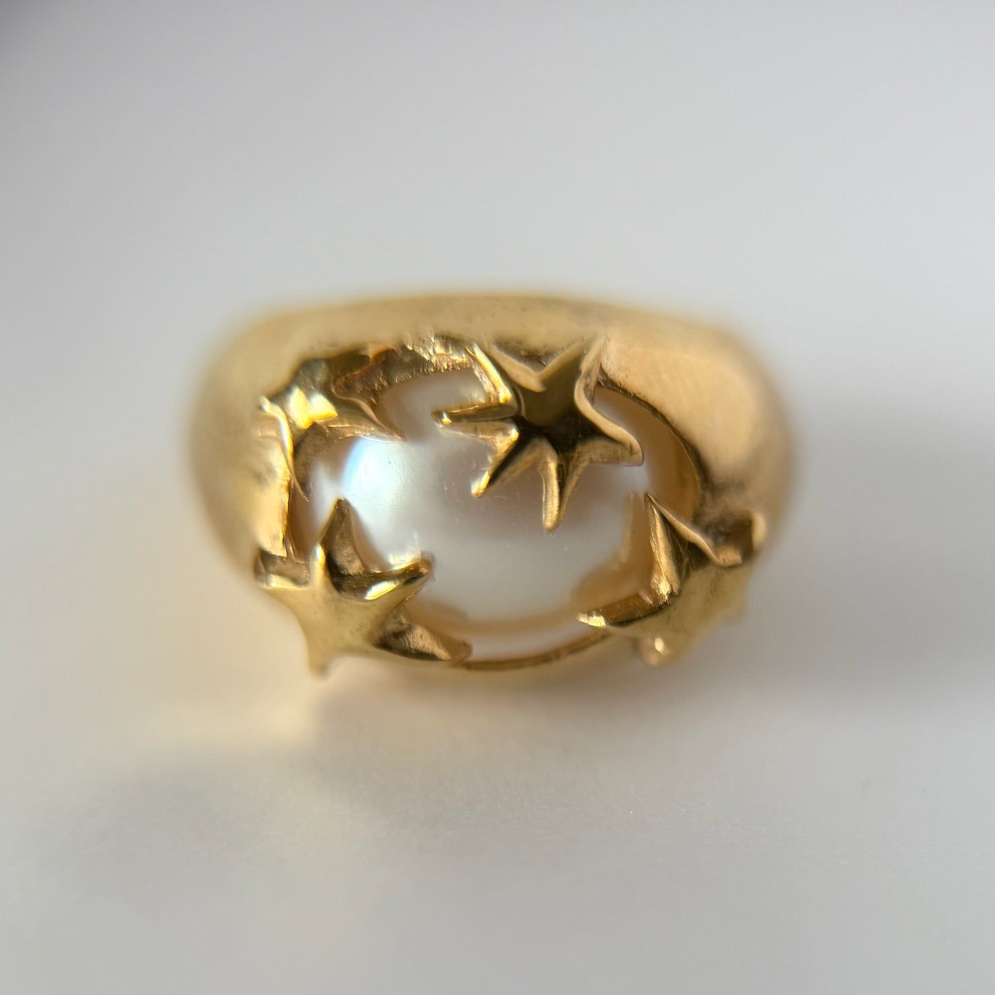 [ vintage pearl ] twinkle ring gold