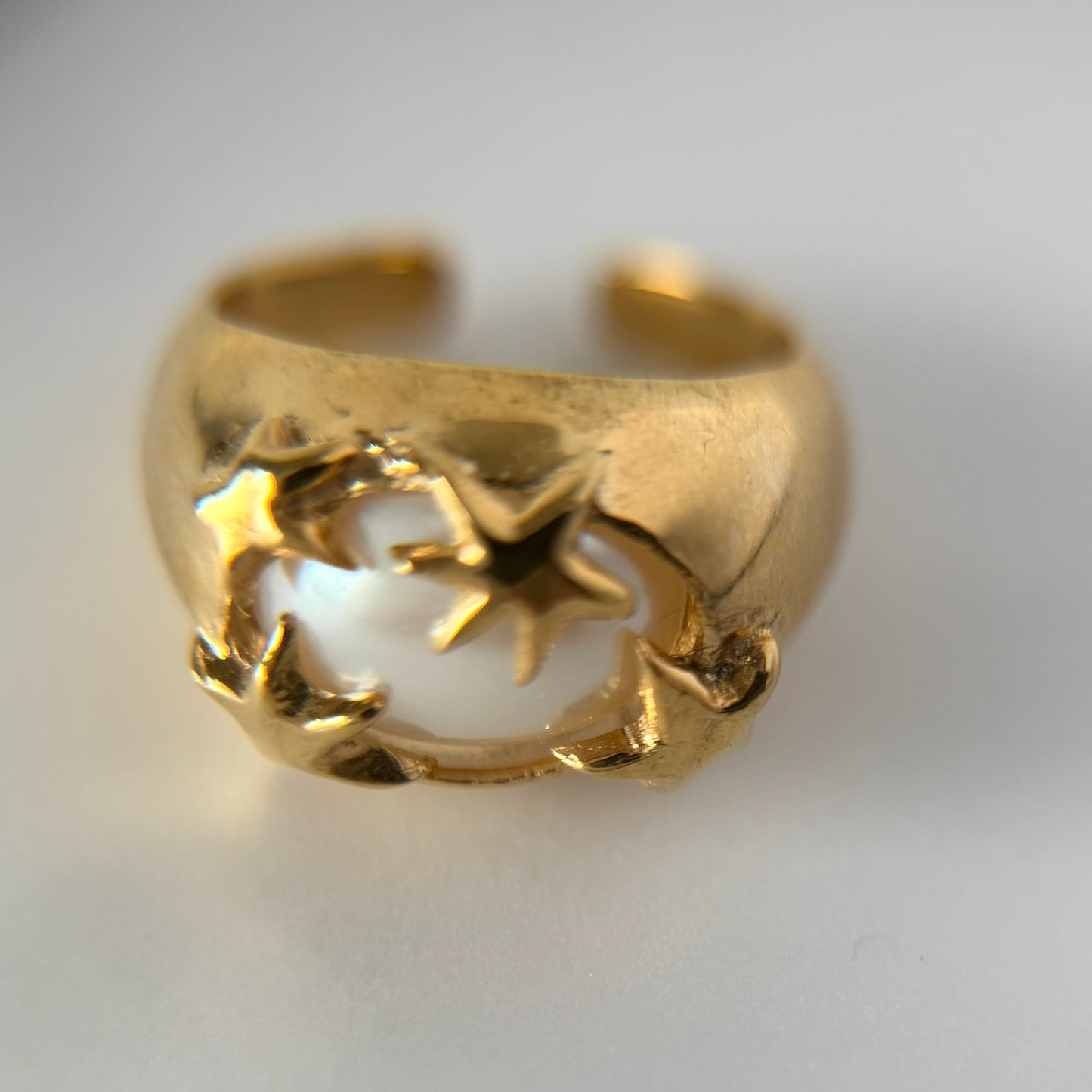 [ vintage pearl ] twinkle ring gold