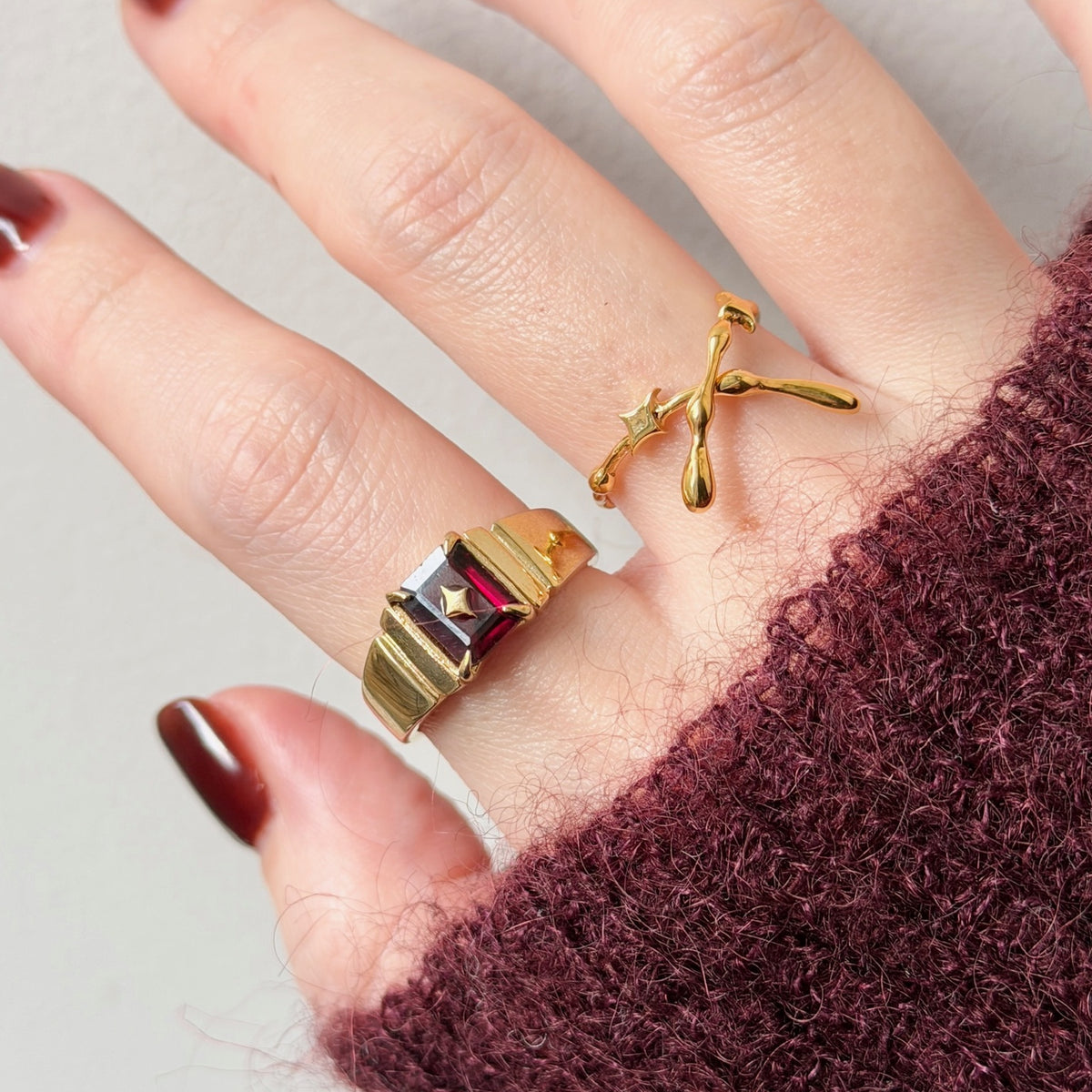 [ mozambique garnet ] telescope gold