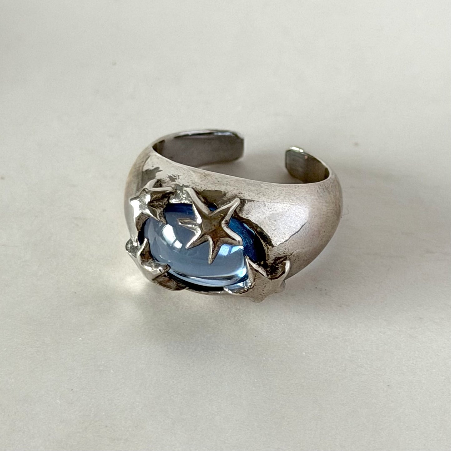[ aqua ] twinkle ring silver