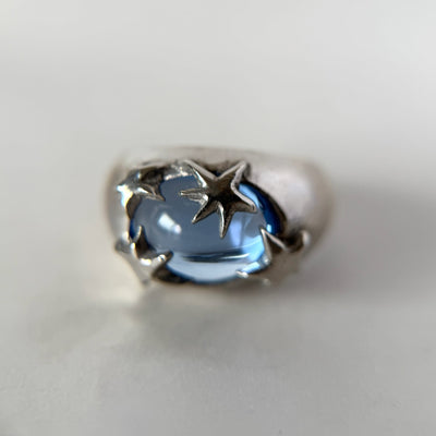 [ aqua ] twinkle ring silver