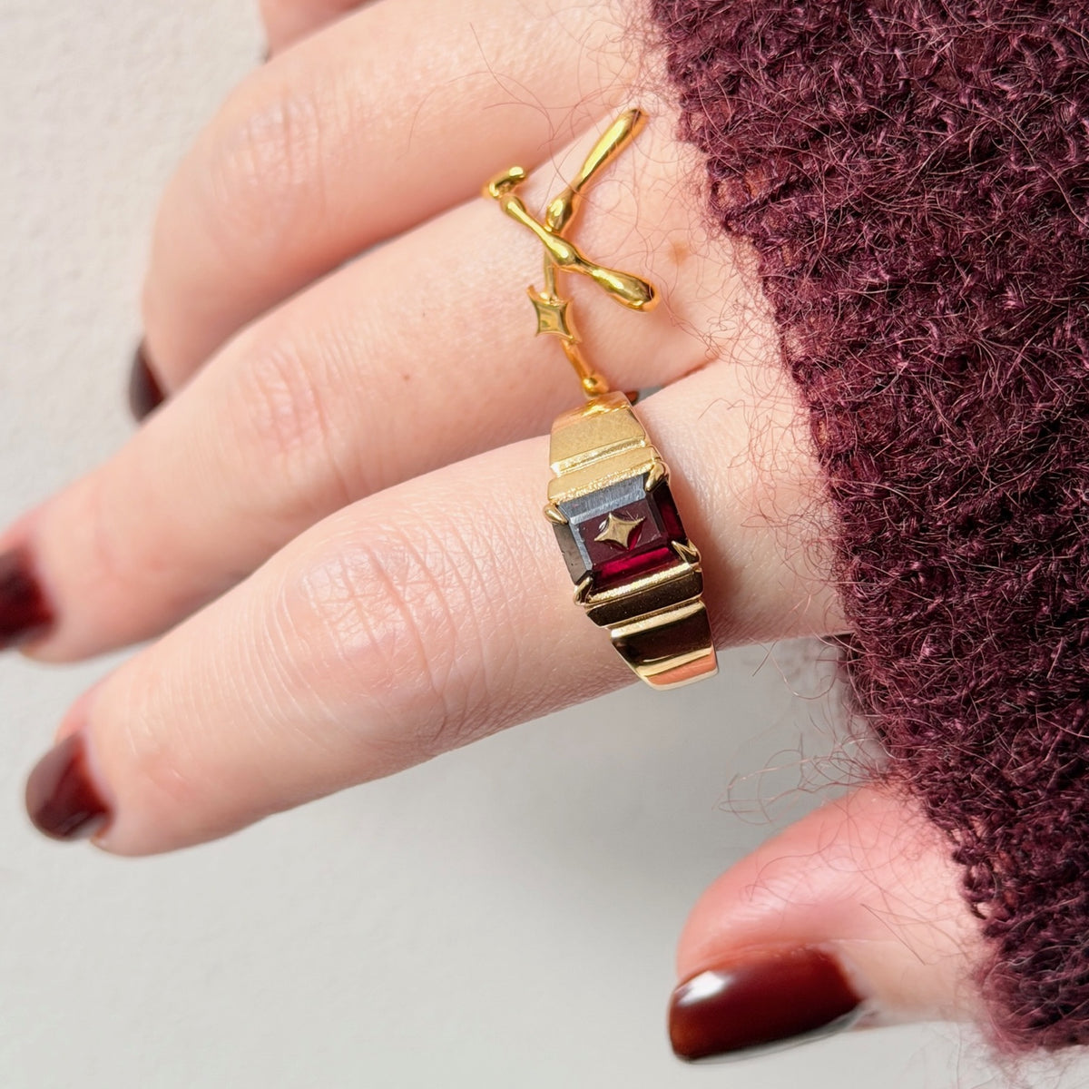 [ mozambique garnet ] telescope gold