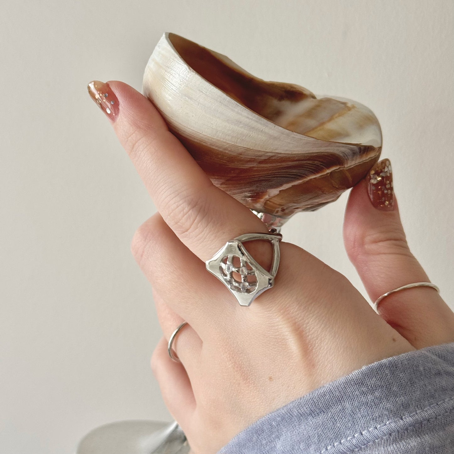 [ moon stone ] apple pie silver [ free size ]