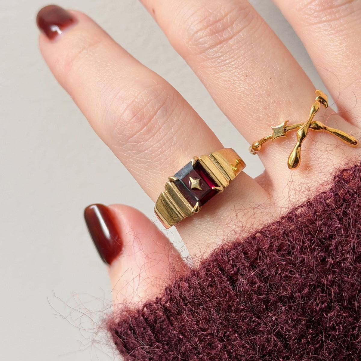 [ mozambique garnet ] telescope gold