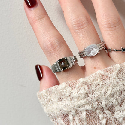 [ smoky quartz ] telescope silver