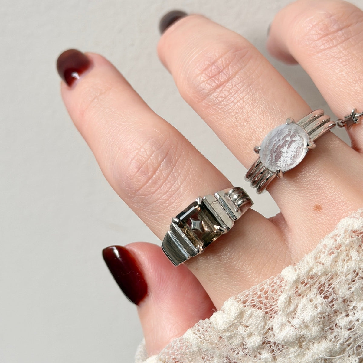 [ smoky quartz ] telescope silver