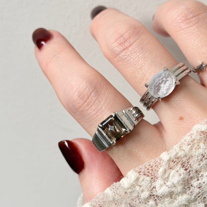 [ smoky quartz ] telescope silver