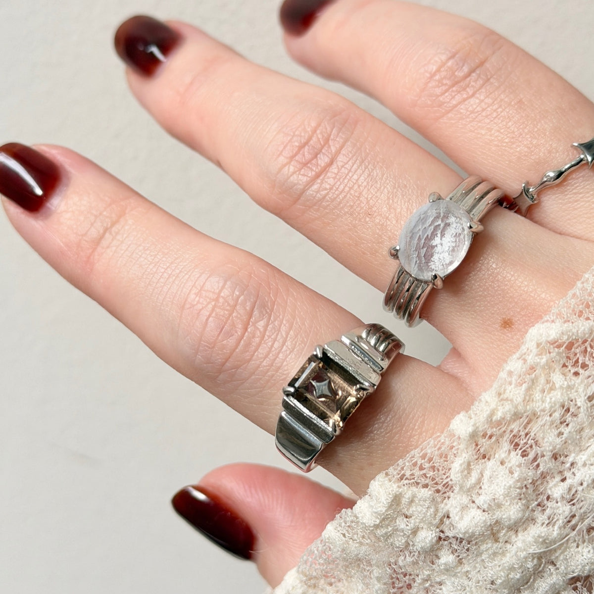 [ smoky quartz ] telescope silver