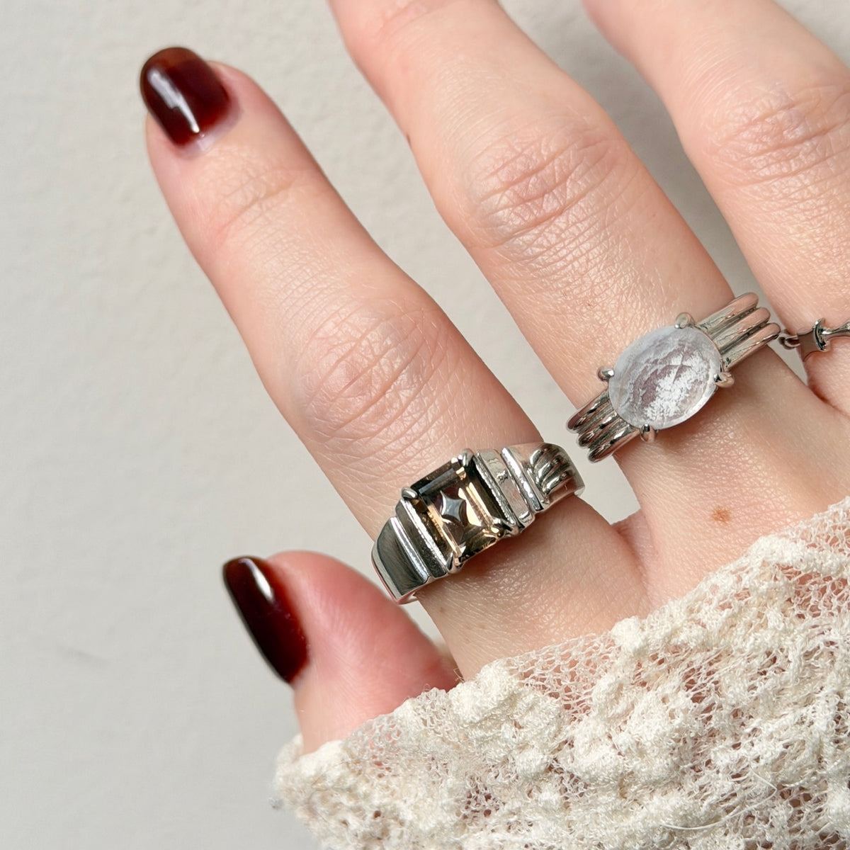 [ smoky quartz ] telescope silver