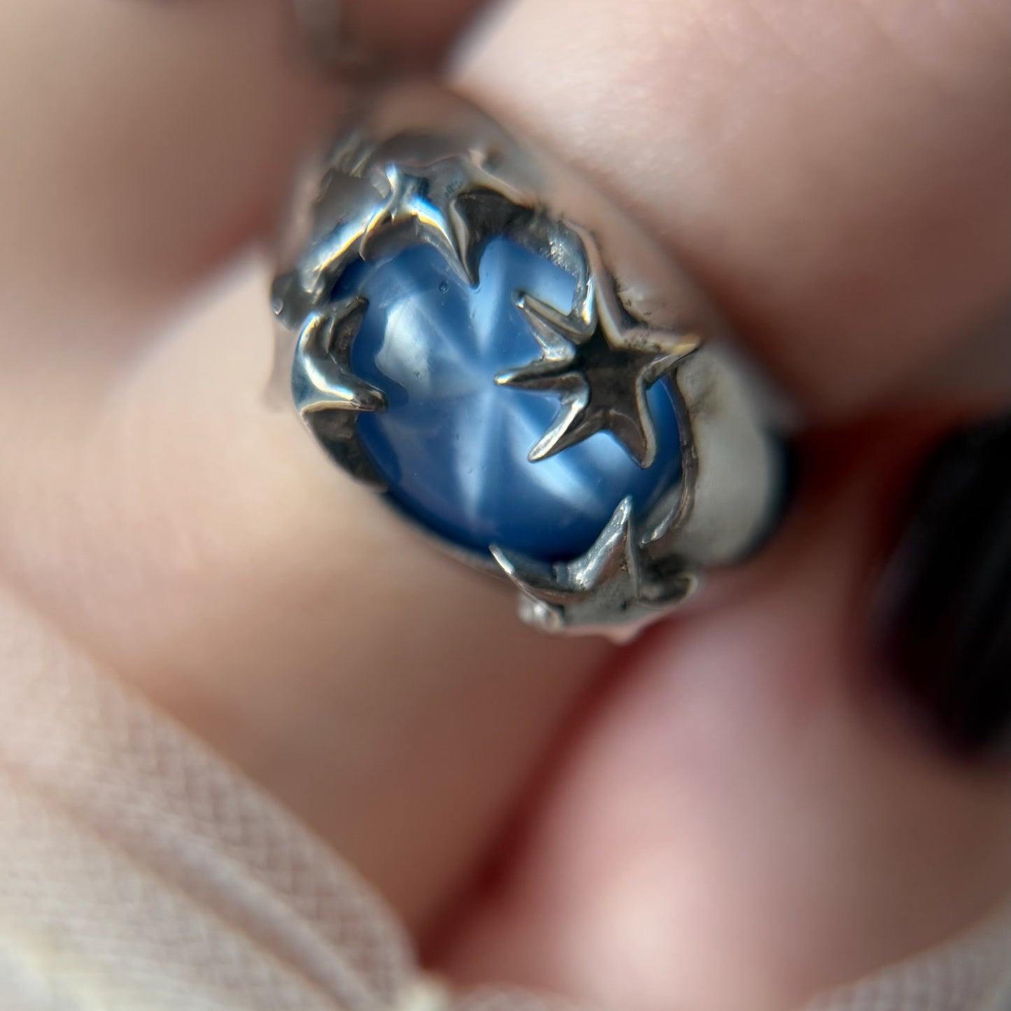 [ star blue ] twinkle ring silver