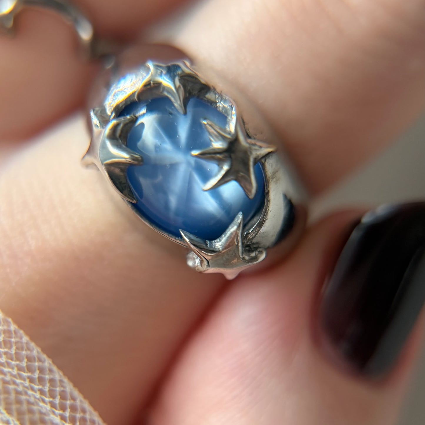 [ star blue ] twinkle ring silver