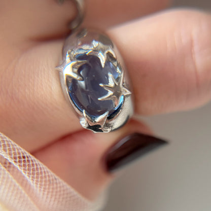 [ aqua ] twinkle ring silver