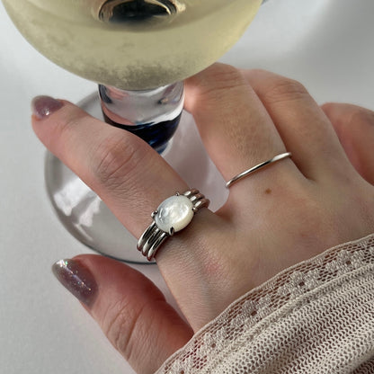 [ white shell ] trois silver