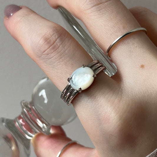 [ white shell ] trois silver