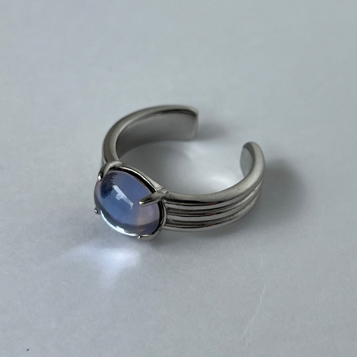 [ pink × blue glass stone ] trois silver