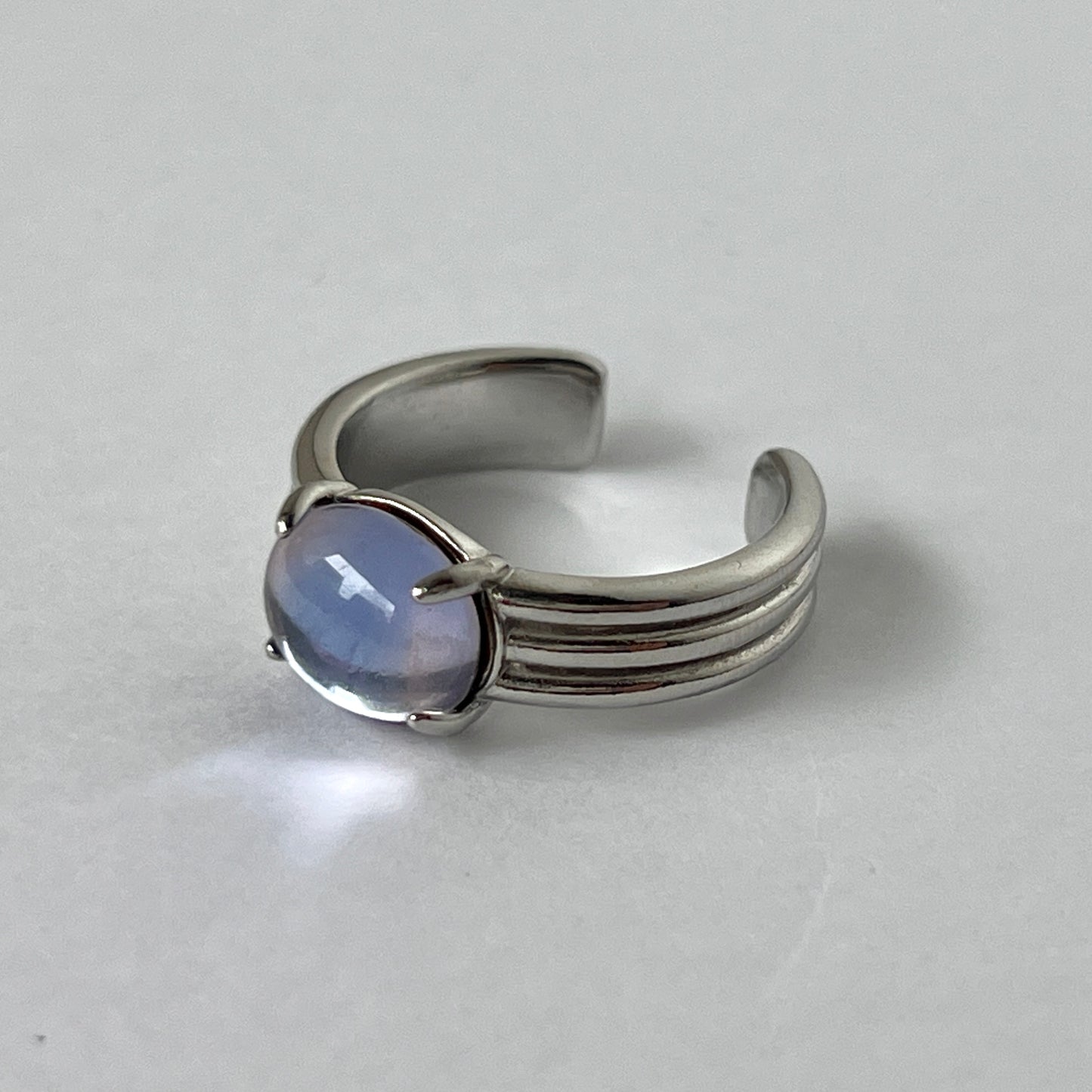 [ pink × blue glass stone ] trois silver
