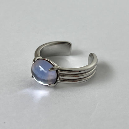 [ pink × blue glass stone ] trois silver