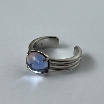 [ pink × blue glass stone ] trois silver