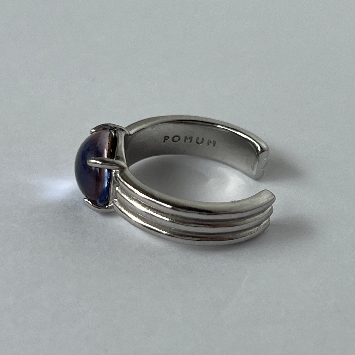 [ pink × blue glass stone ] trois silver
