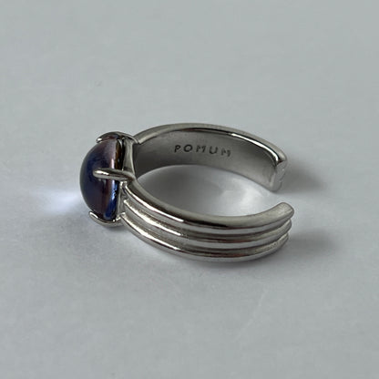[ pink × blue glass stone ] trois silver