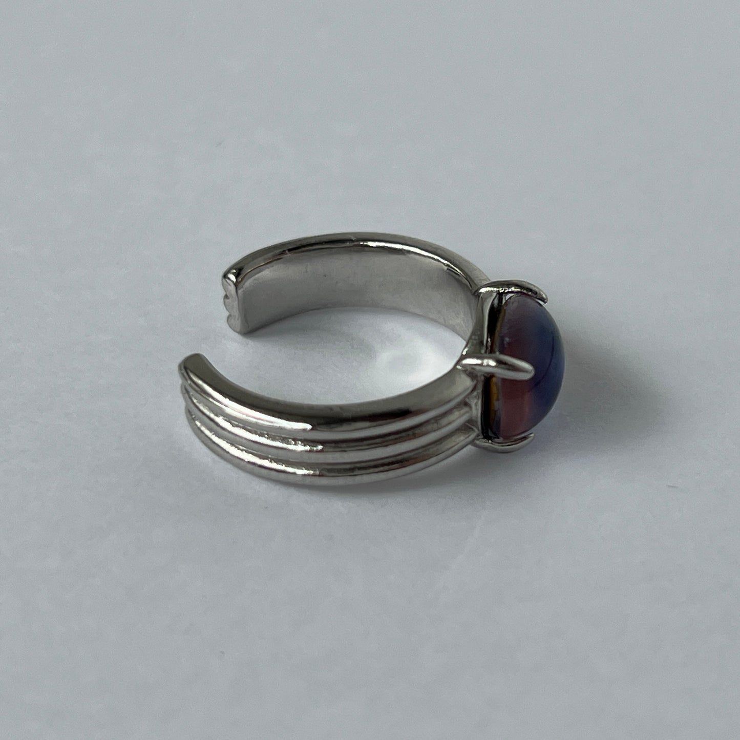 [ pink × blue glass stone ] trois silver