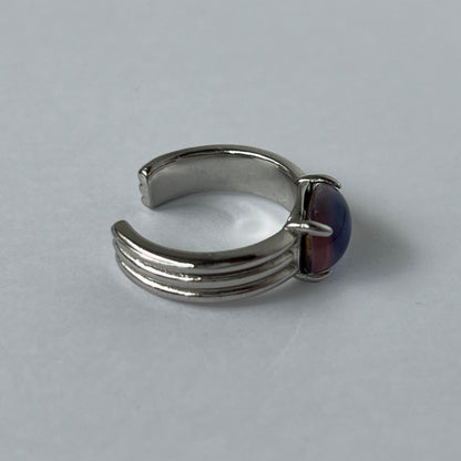 [ pink × blue glass stone ] trois silver