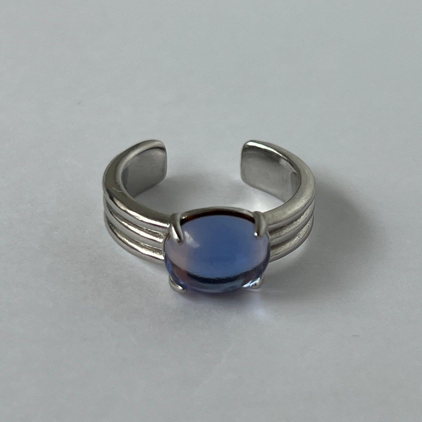 [ pink × blue glass stone ] trois silver