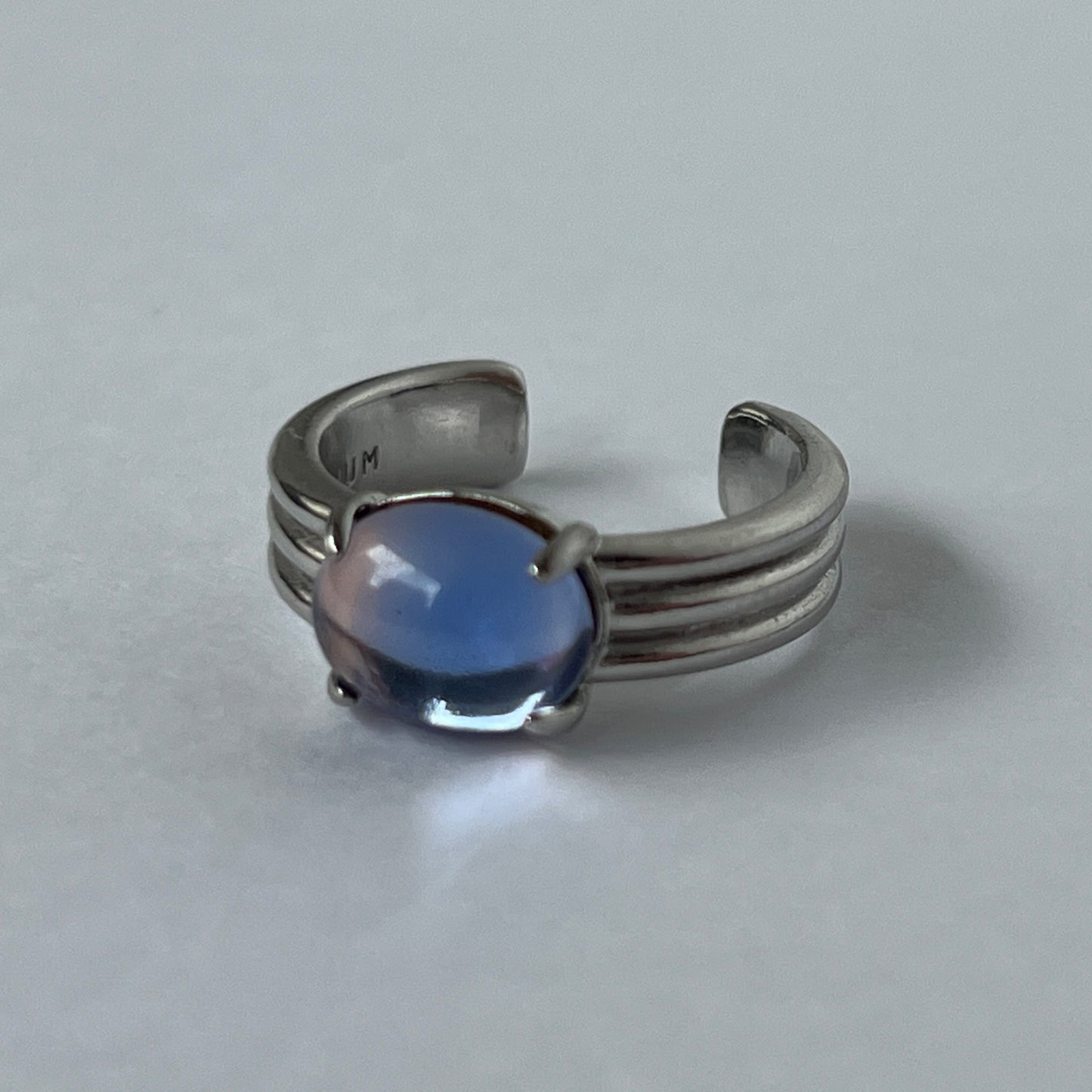 [ pink × blue glass stone ] trois silver