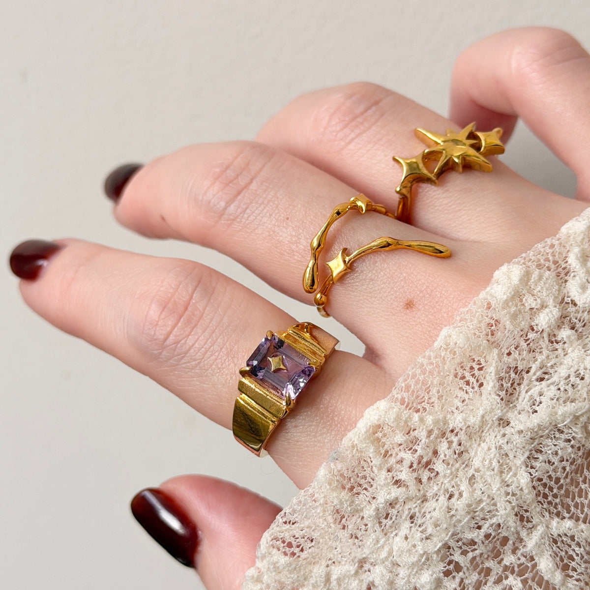 [ amethyst ] telescope gold