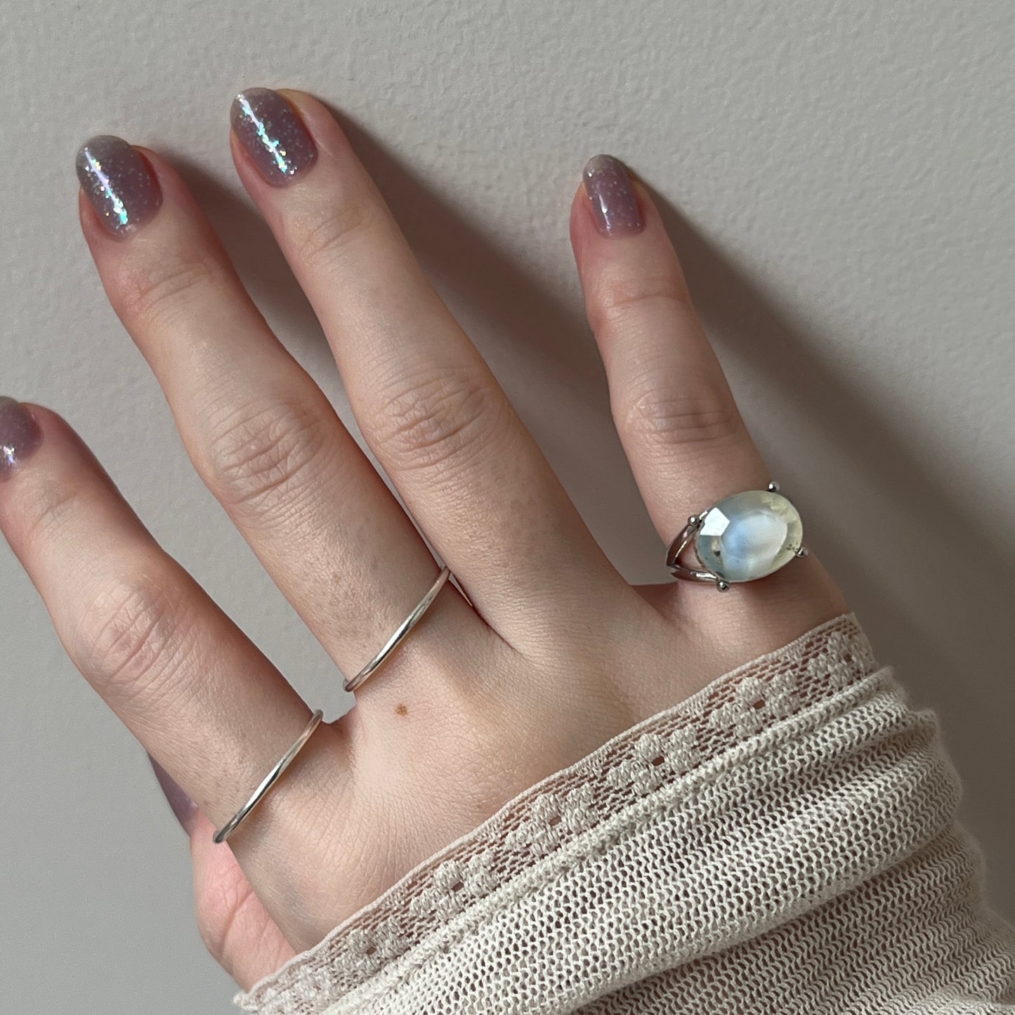 [ powder blue ] reine -pinky silver