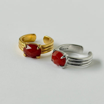 [ red agate ] trois gold