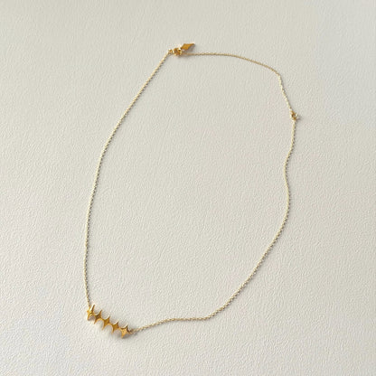 [ gold ] diamond shaped necklace