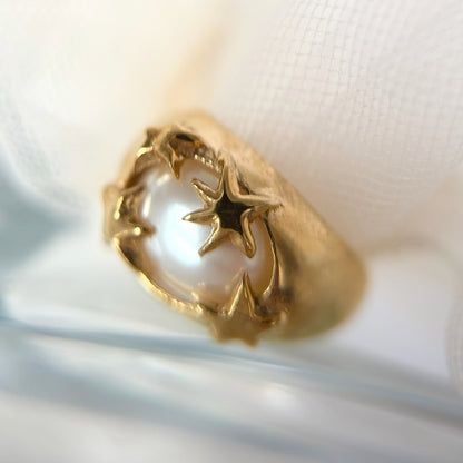 [ vintage pearl ] twinkle ring gold