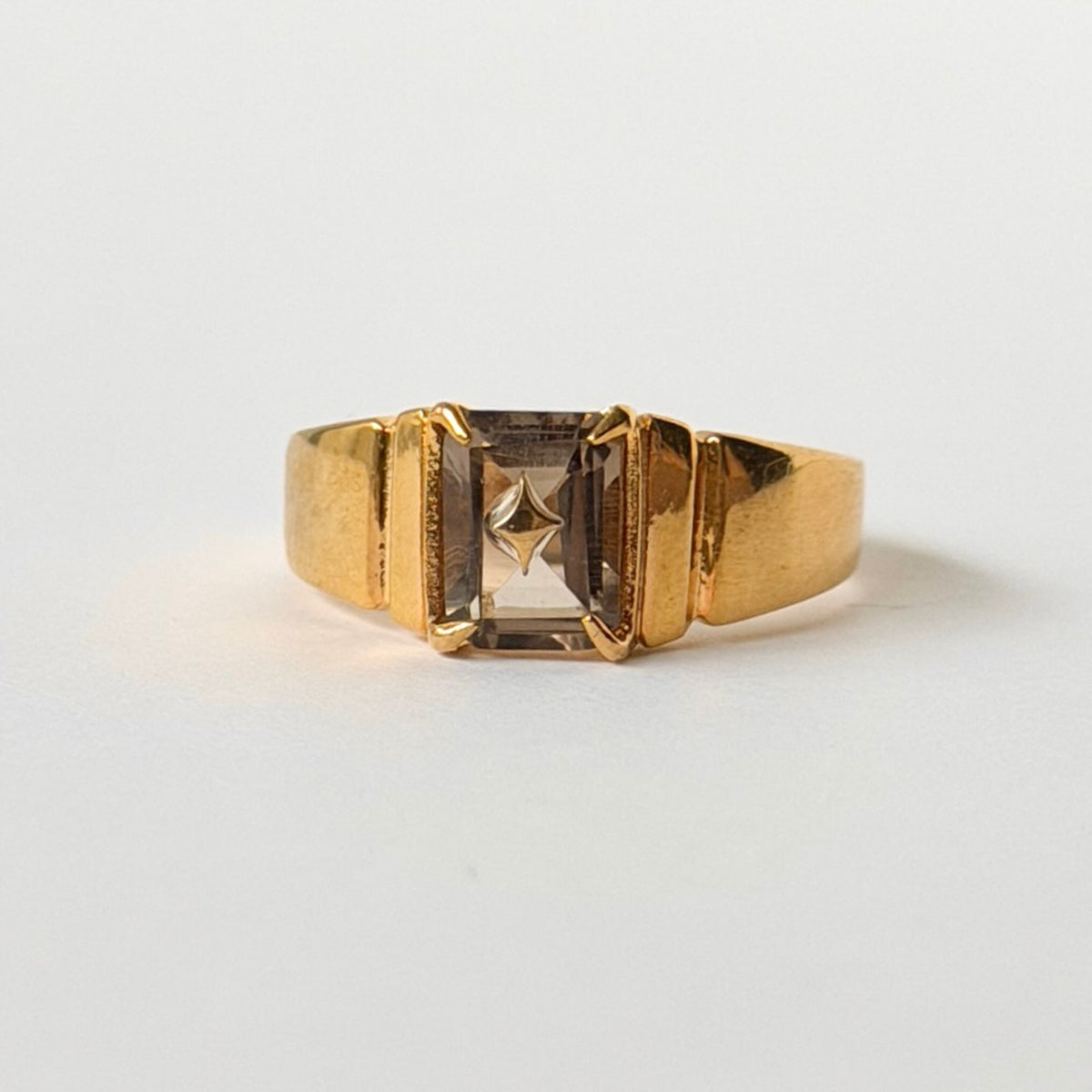 [ smoky quartz ] telescope gold