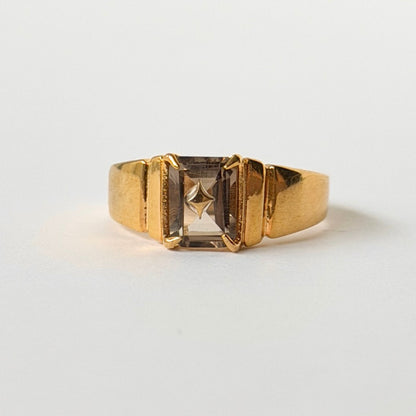 [ smoky quartz ] telescope gold