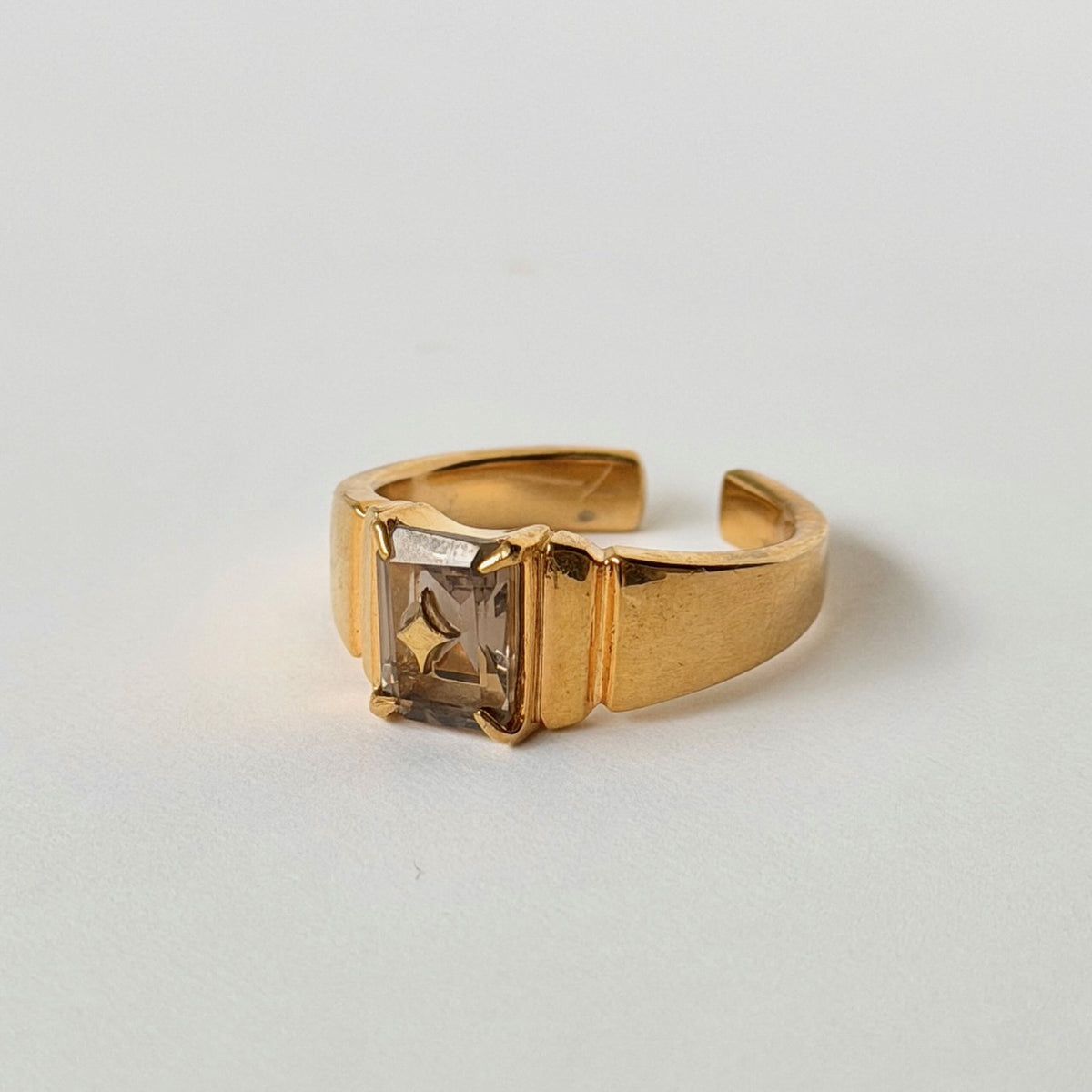 [ smoky quartz ] telescope gold